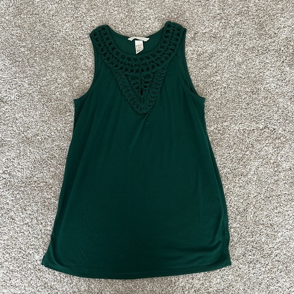 H&M Green Crochet Tank Size XS - Picture 2 of 5